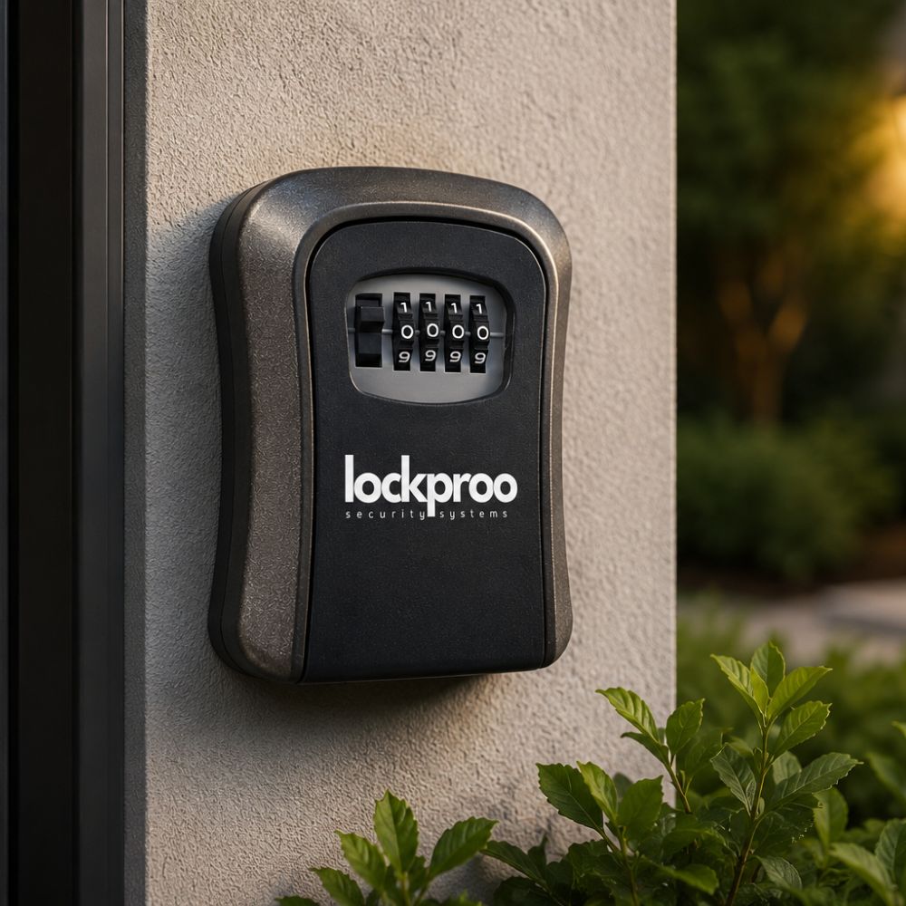 ЧЕРНА Сейф Кутия за Ключове МЕТАЛНА с Код AirBnB Booking Lockbox Гараж Хотел